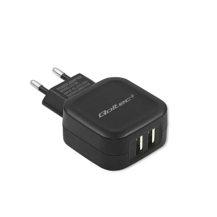 Зарядно устройство Qoltec 50186 17W | 5V | 3.4A | 2xUSB