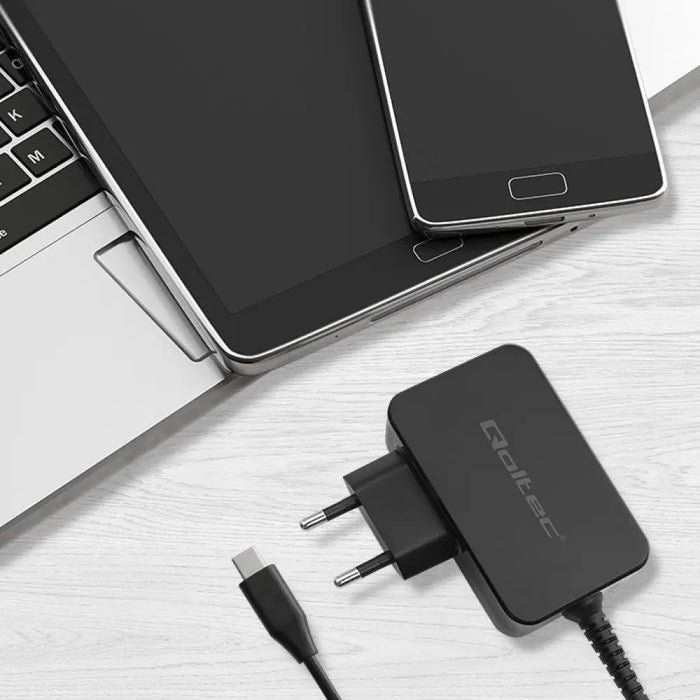 Зарядно устройство Qoltec 52386 GaN POWER PRO | 1xUSB-C