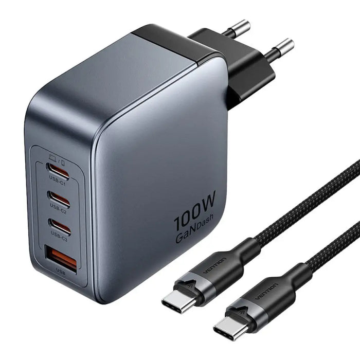 Зарядно устройство Vention 3x USB C 1x USB A
