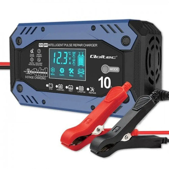 Зарядно за автомобилен акумулатор Qoltec 52482 12/24 V