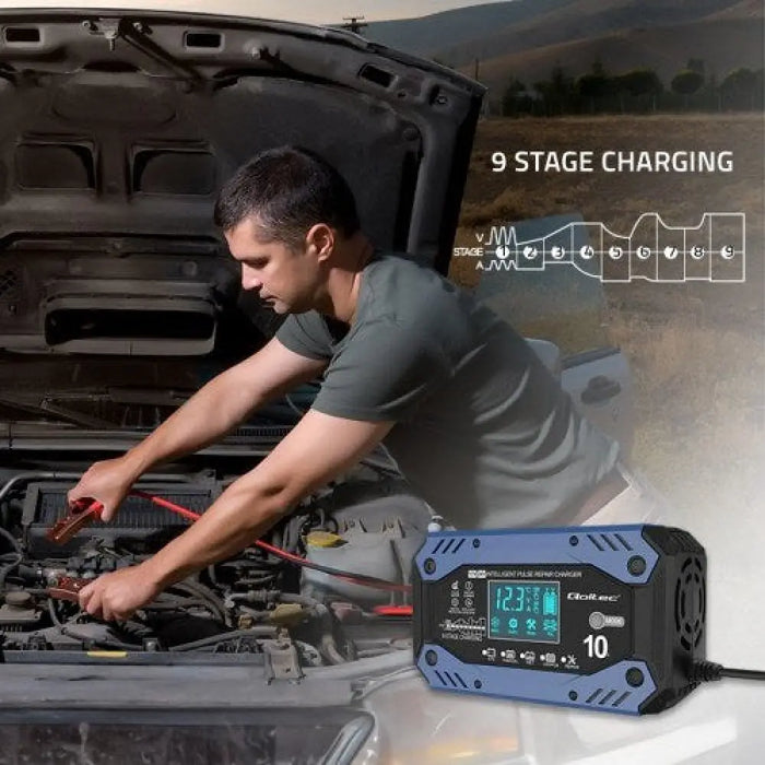 Зарядно за автомобилен акумулатор Qoltec 52482 12/24 V