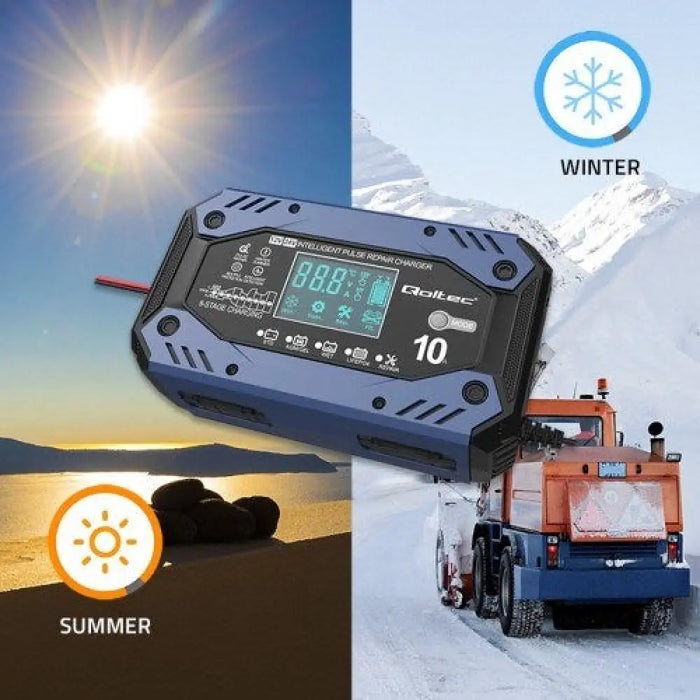 Зарядно за автомобилен акумулатор Qoltec 52482 12/24 V