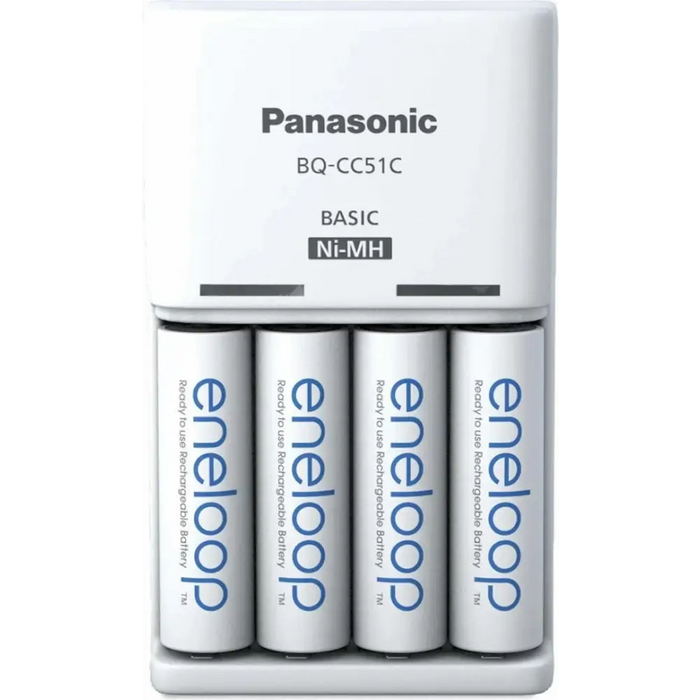 Зарядно за батерии PANASONIC Eneloop Basic BQ-CC51 + 4x AA