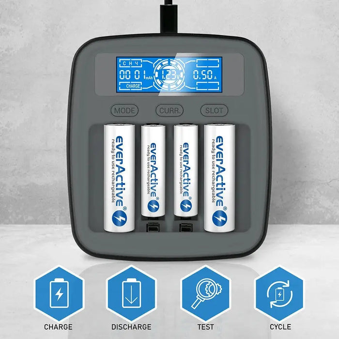 Зарядно за батерии Ni-MH USB-C everActive NC1000MV2