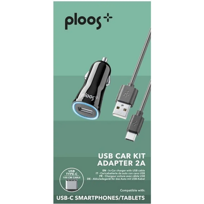 ЗАРЯДНО ЗА КОЛА 12V USB-C 2A PLOOS