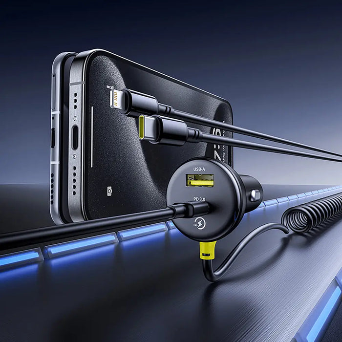 Зарядно за кола Baseus Circular 60W USB-A + USB-C с вграден