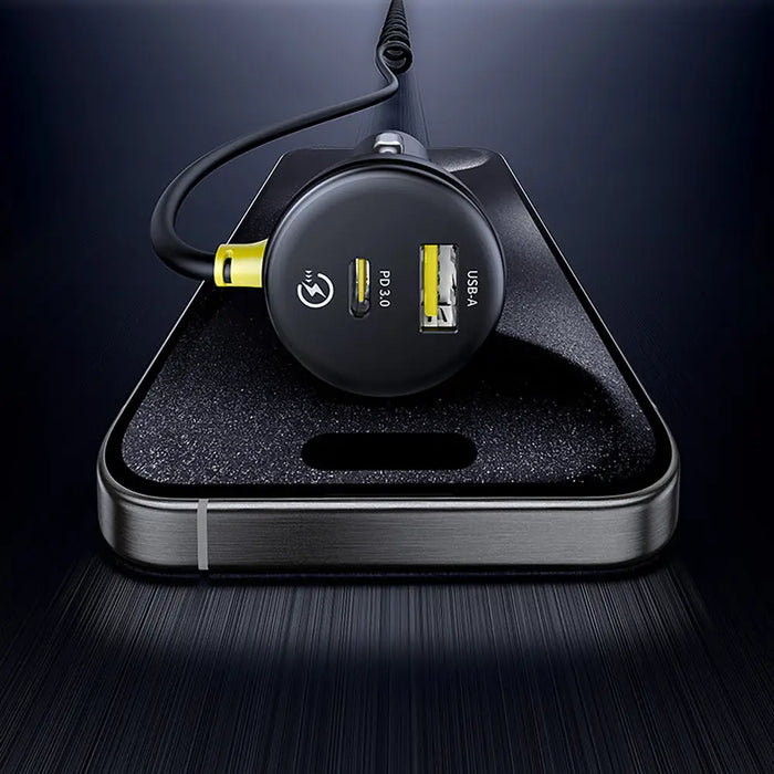 Зарядно за кола Baseus Circular 60W USB-A + USB-C с вграден