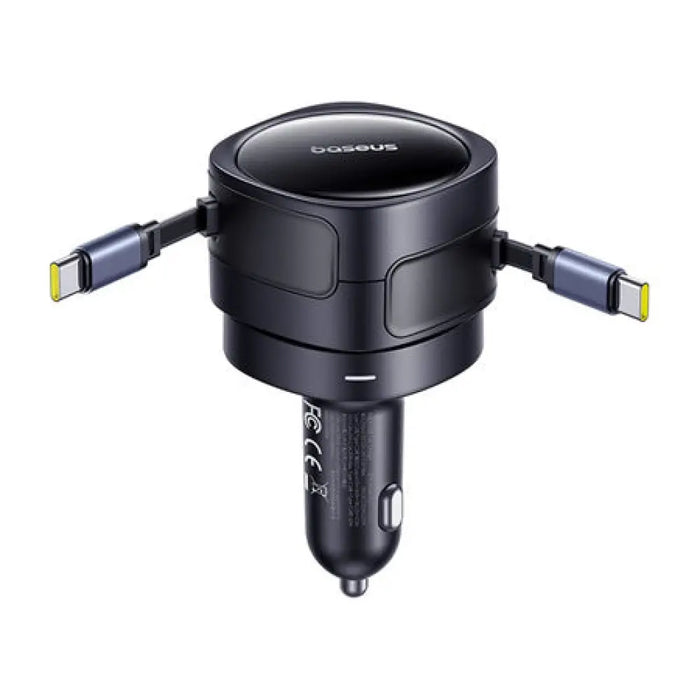 Зарядно за кола Baseus Enjoyment Max с USB-C + USB-C кабели