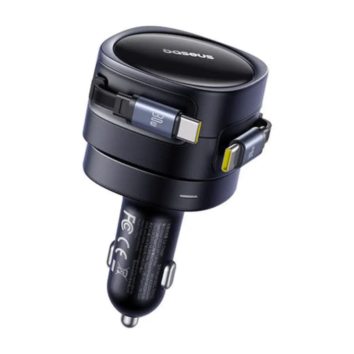 Зарядно за кола Baseus Enjoyment Max с USB-C + USB-C кабели