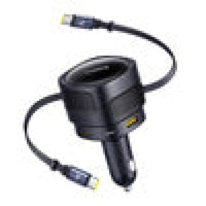 Зарядно за кола Baseus Enjoyment Max с USB-C + USB-C кабели