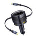 Зарядно за кола Baseus Enjoyment Max с USB-C + USB-C кабели