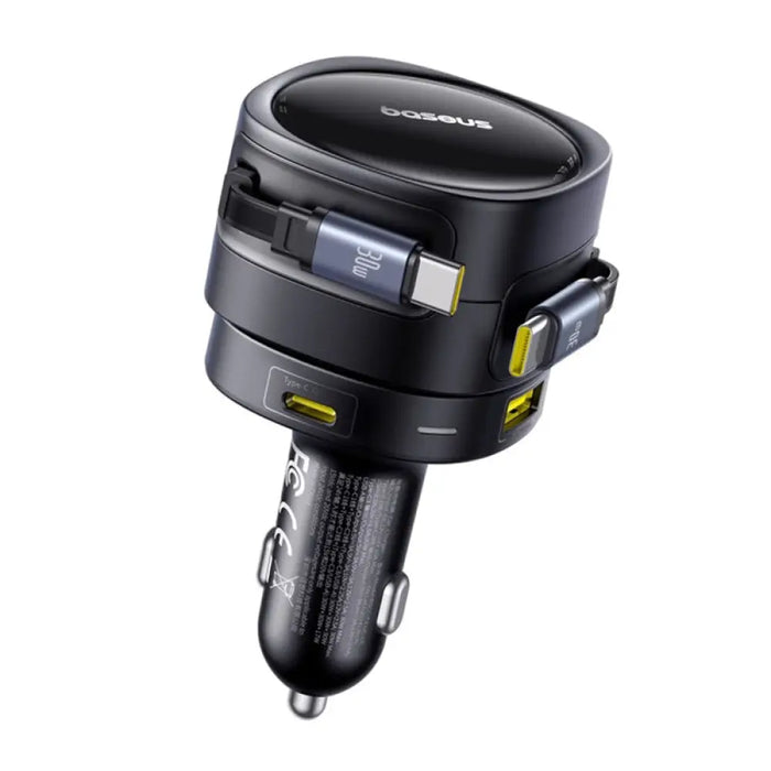 Зарядно за кола Baseus Enjoyment Max с USB-C + USB-C кабели
