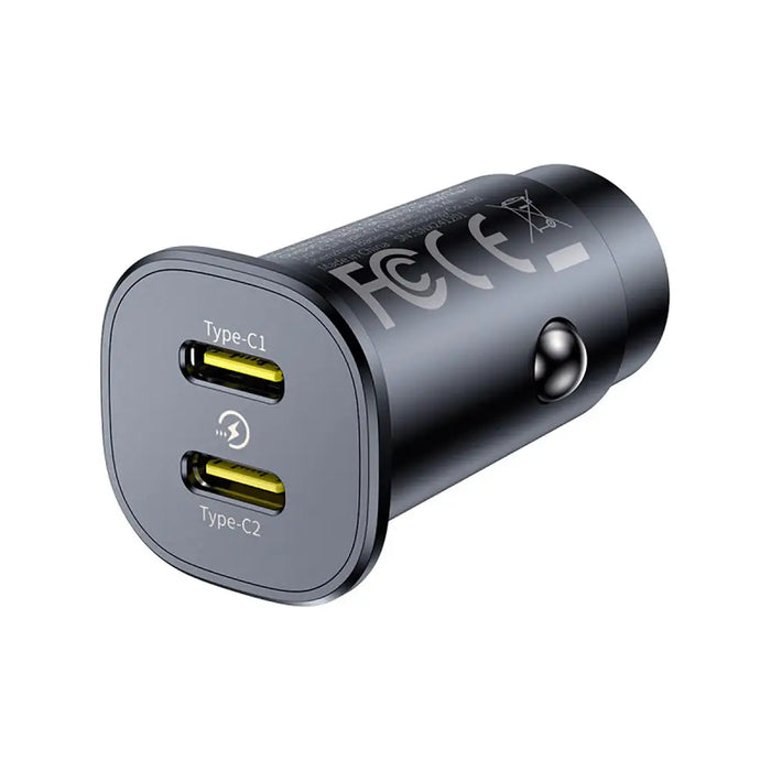 Зарядно за кола Baseus GoTrip 2 x USB-C 30W - черно
