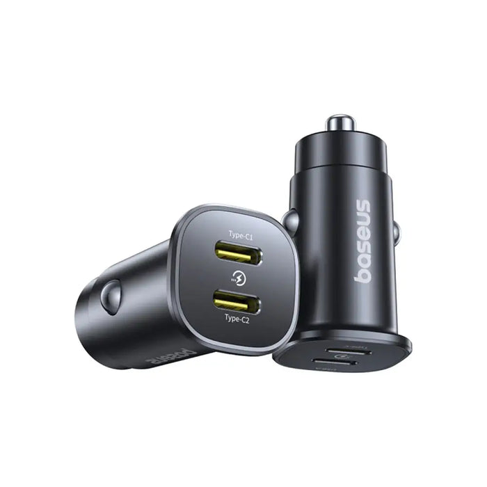 Зарядно за кола Baseus GoTrip 2 x USB-C 30W - черно