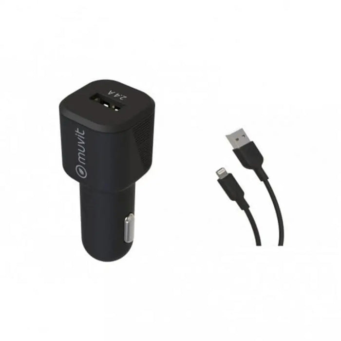 Зарядно за кола Muvit 1,2 m Черен