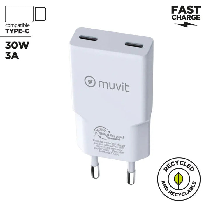 Зарядно за кола Muvit for Change HC-263C Бял 30 W