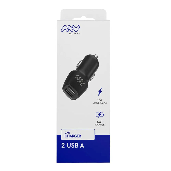 Зарядно за кола Myway Черен 15 W