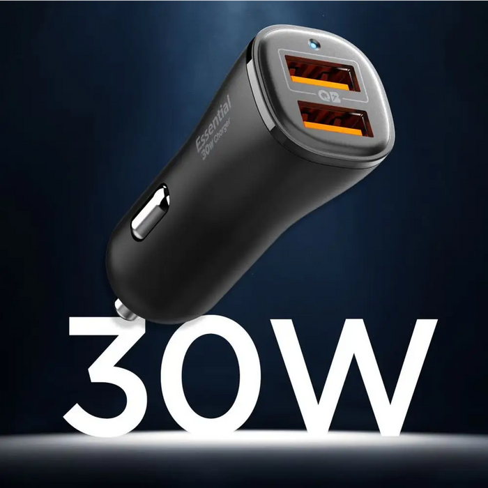 Зарядно за кола Spigen Essential EV302 30W 2-портово USB-A