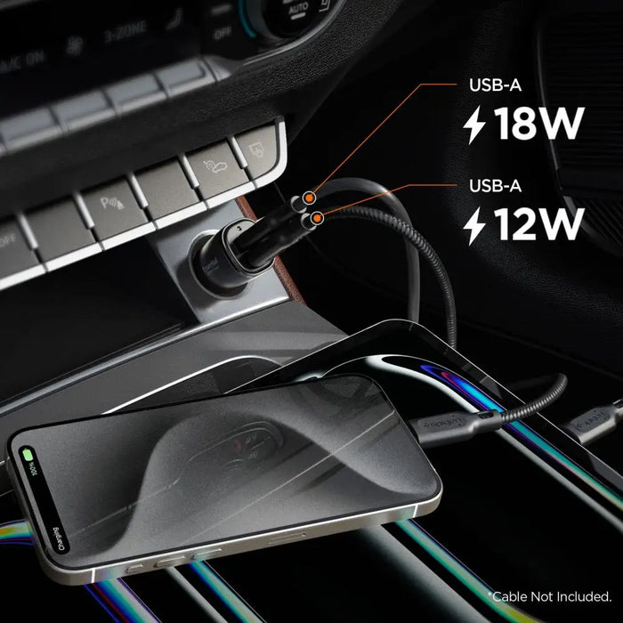Зарядно за кола Spigen Essential EV302 30W 2-портово USB-A