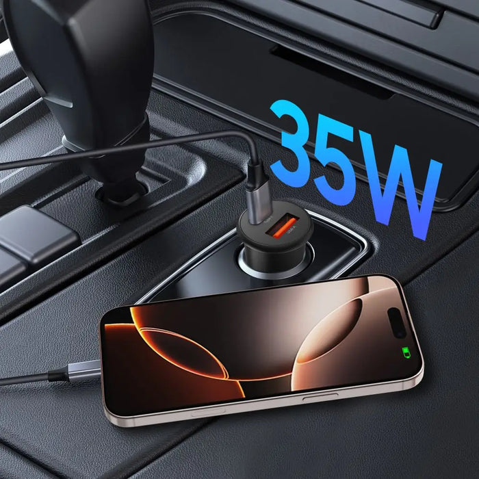 Зарядно за кола Tech-Protect CC02 35W 2-портово USB-C