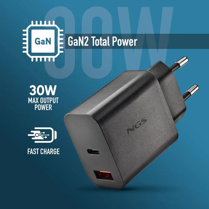 Зарядно за лаптоп NGS ERA30WBLACK 30 W Черен