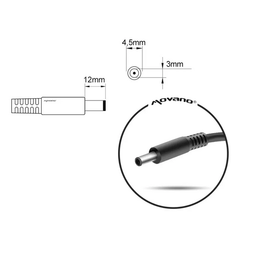 зарядно за лаптоп mitsu 19.5v 4.62a (4.5x3.0 pin) - dell 90W