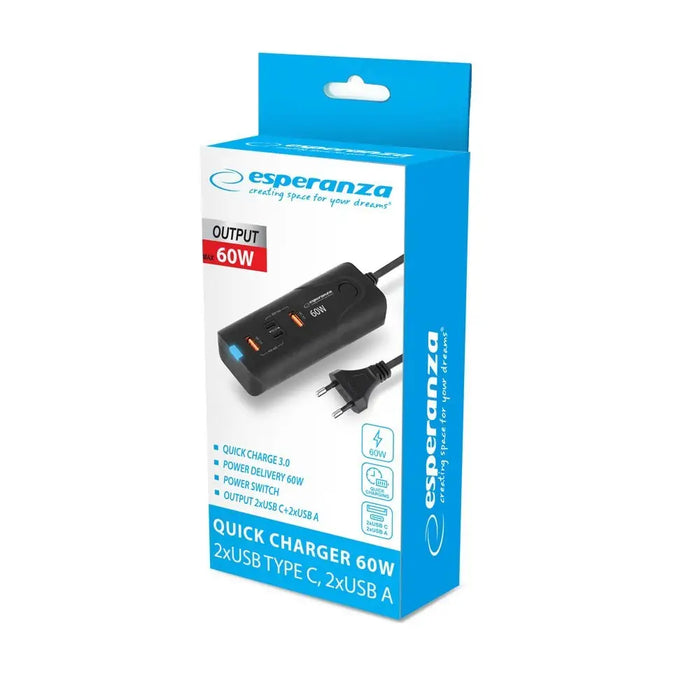 Зарядно за мобилни устройства Esperanza EZC109 Universal