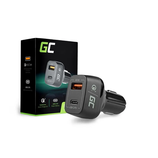 Зарядно за мобилни устройства Green Cell CAD33 Black Indoor