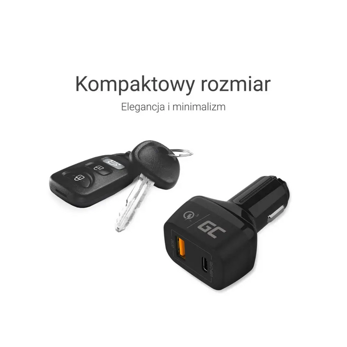 Зарядно за мобилни устройства Green Cell CAD33 Black Indoor