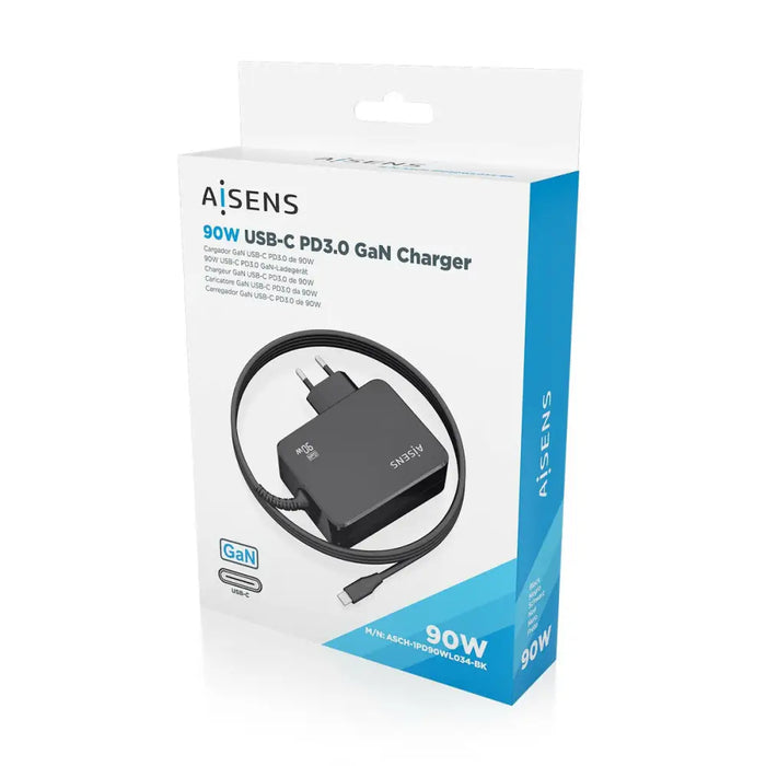 Зарядно за стена Aisens ASCH-1PD90WL034-BK Черен 90 W (1