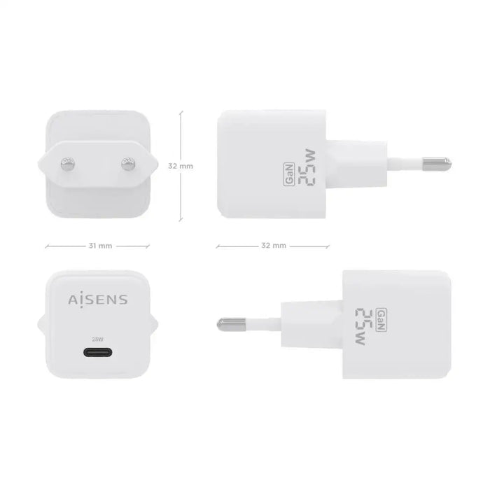 Зарядно за стена Aisens ASCH-25W1P012-W Бял 25 W (1 броя)