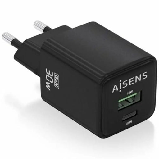 Зарядно за стена Aisens ASCH-30W2P038-BK Черен 30 W (1 броя)