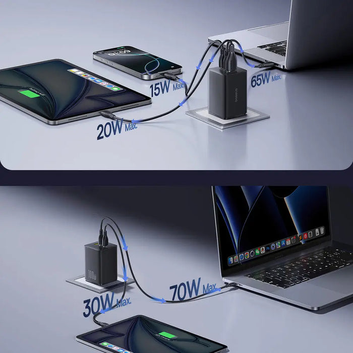 Зарядно за стена Baseus EnerFill FE11 100W 2 x USB-C