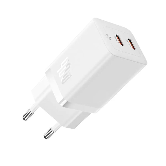 Зарядно за стена Baseus GaN5 Pro 40W 2xUSB-C - бяло