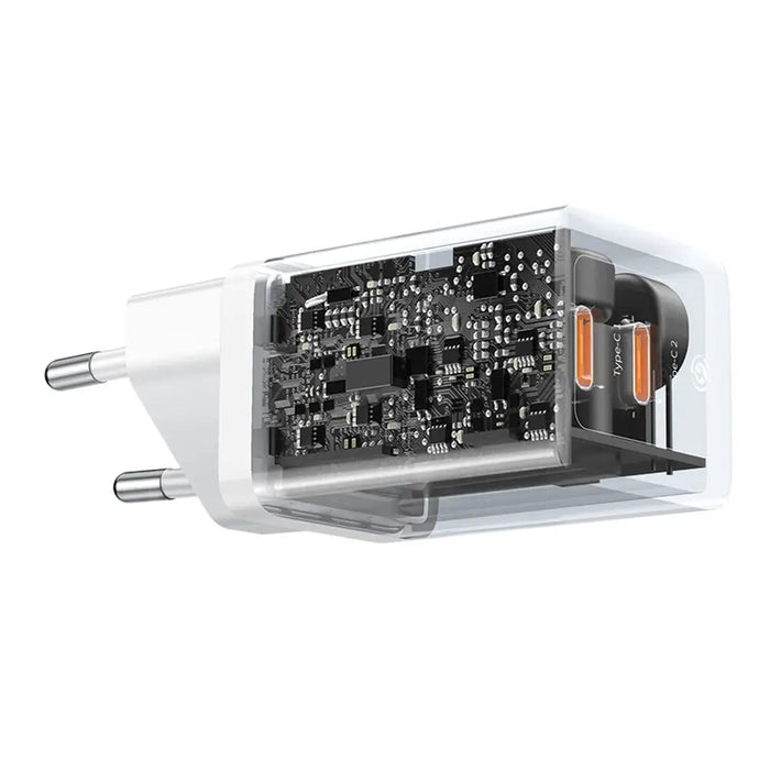 Зарядно за стена Baseus GaN5 Pro 40W 2xUSB-C - бяло