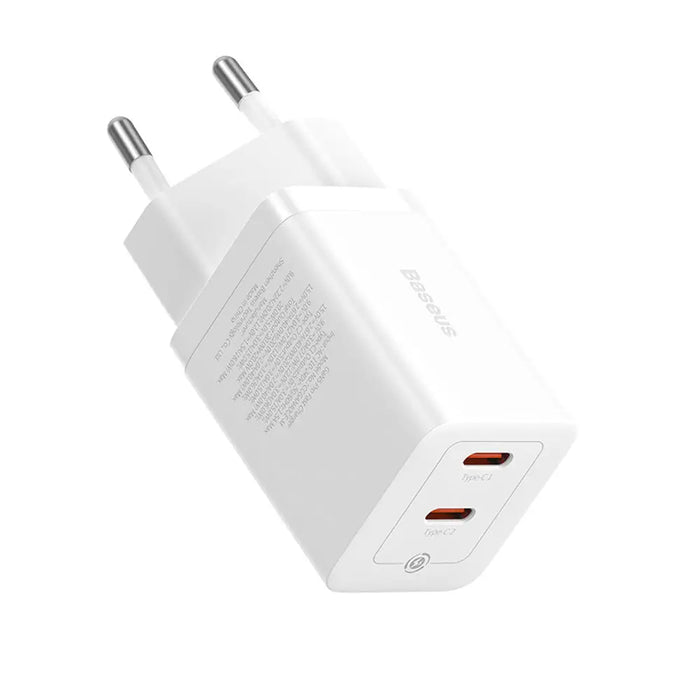 Зарядно за стена Baseus GaN5 Pro 40W 2xUSB-C - бяло