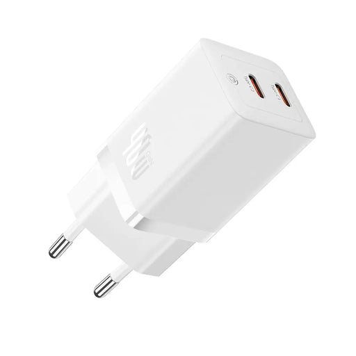 Зарядно за стена Baseus GaN5 Pro 40W 2xUSB-C - бяло