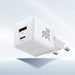 Зарядно за стена Baseus Palm 30W USB-C USB-A - бяло
