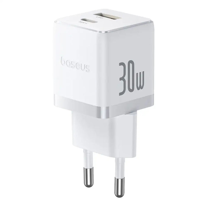 Зарядно за стена Baseus Palm 30W USB-C USB-A - бяло