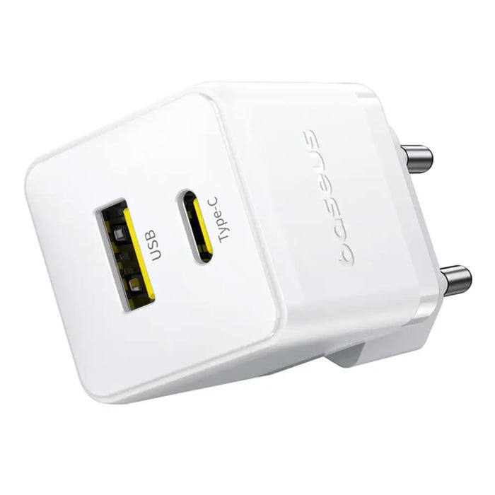 Зарядно за стена Baseus Palm 30W USB-C USB-A - бяло