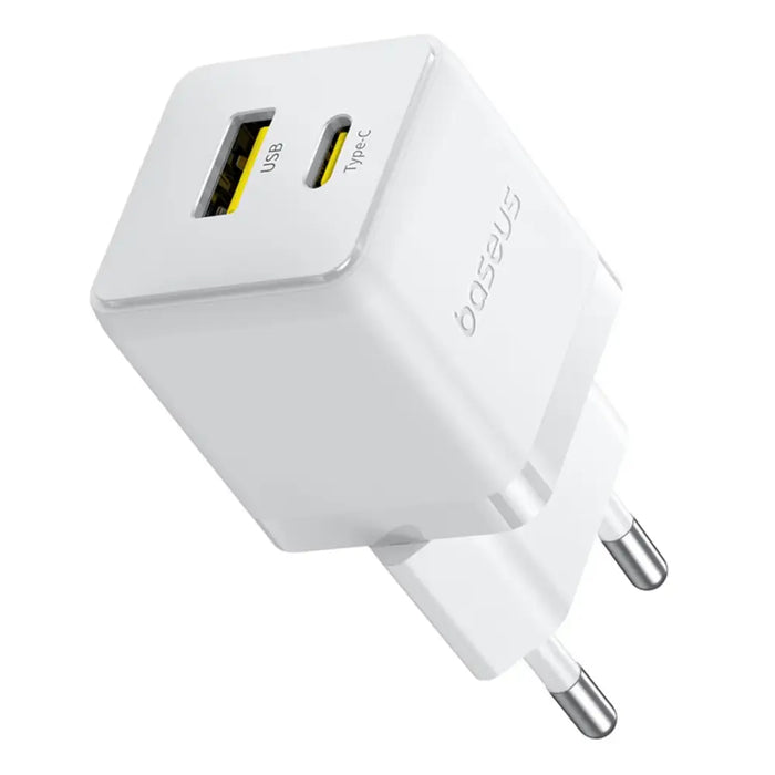 Зарядно за стена Baseus Palm 30W USB-C USB-A - бяло