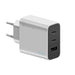 Зарядно за стена Cuktech 65W GaN 2xUSB-C 1xUSB-A - сиво