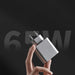 Зарядно за стена Cuktech 65W GaN 2xUSB-C 1xUSB-A - сиво