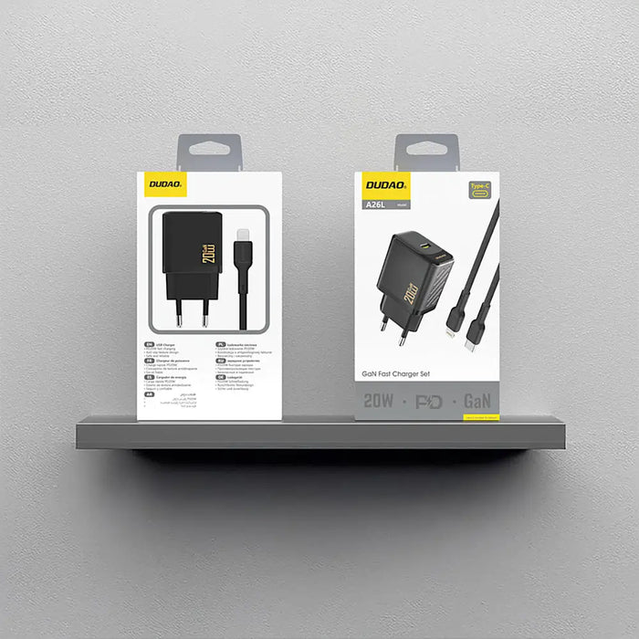 Зарядно за стена Dudao A26LEU PD 20W GaN USB-C с USB-C към