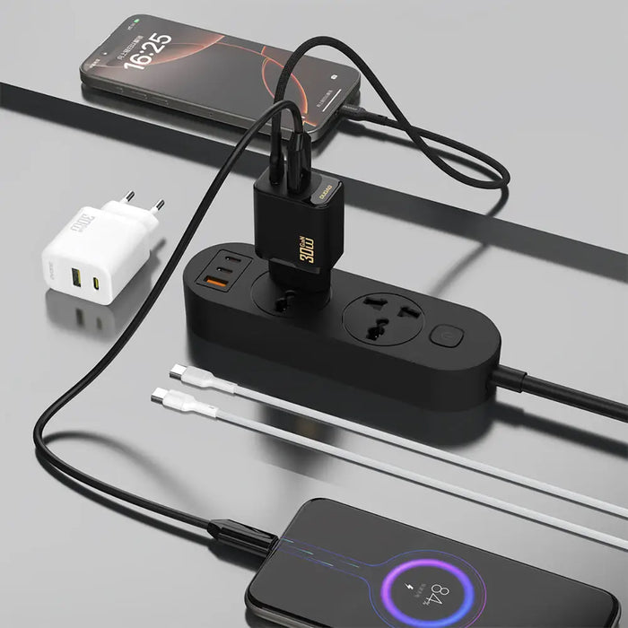 Зарядно за стена Dudao A27TEU PD 30W GaN USB-A USB-C - черно