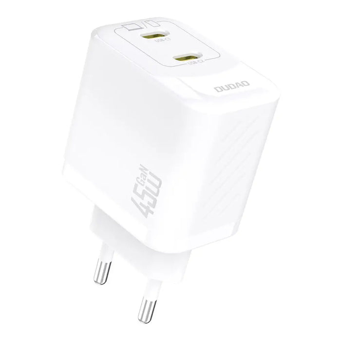 Зарядно за стена Dudao A28PEU PD 45W GaN 2xUSB - бяло