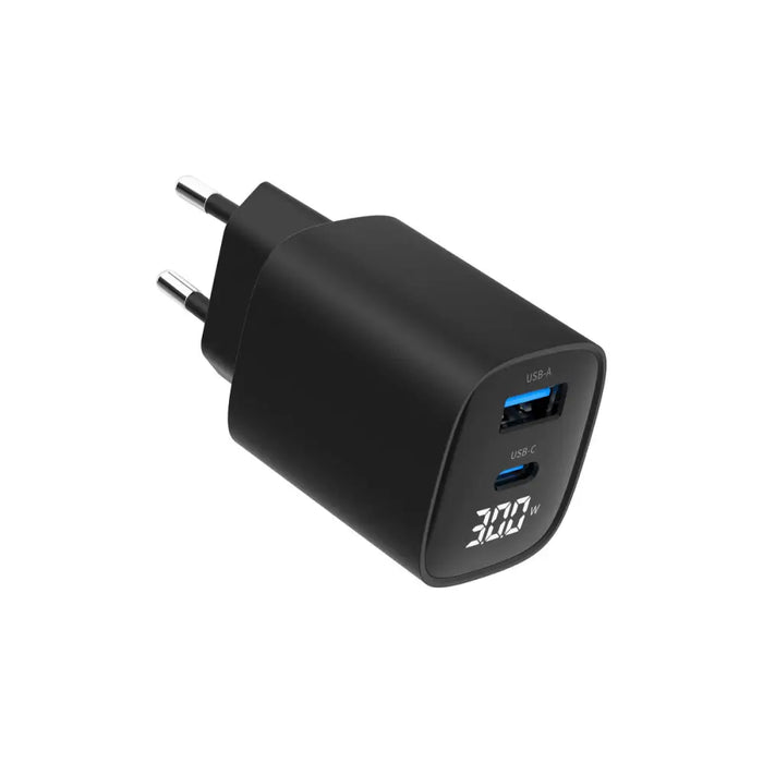 Зарядно за стена GEMBIRD TA-UC-PDQC30LCD-BK-01 Черен 30 W
