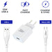 Зарядно за стена + Кабел USB A към USB-C Myway Бял 12 W