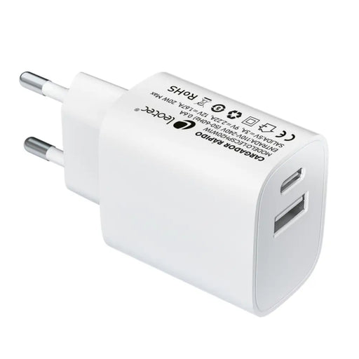 Зарядно за стена LEOTEC LECSPH20W2W Бял 20 W