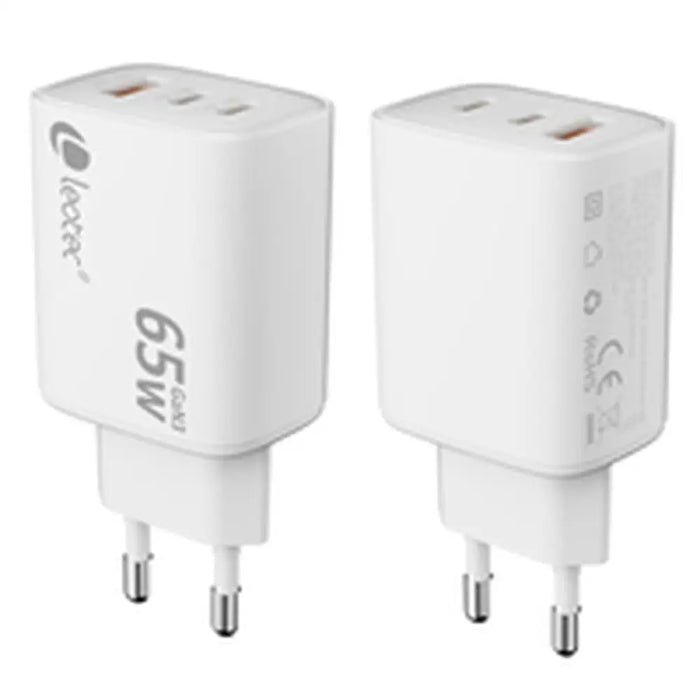 Зарядно за стена LEOTEC LECSPH65W3W2 65 W Бял